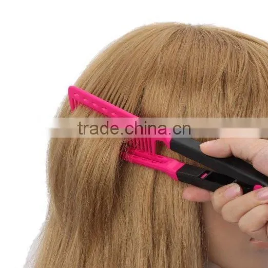 2016 NewHair Straightener Hairdressing Salon Straightening Brush Folding V Comb photo-6