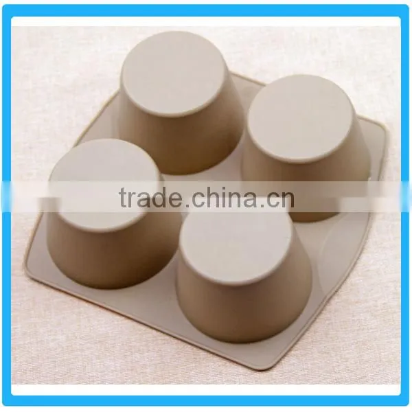 4 Cavity Roundness Shape Silicone Cake Mold photo-2