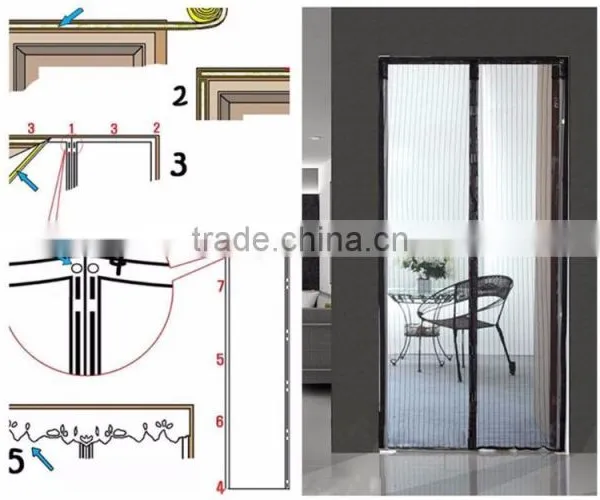 Kawachi New Magic Curtain Door Mesh Magnetic Fastening Hands Free Fly Bug Insect Screen photo-2
