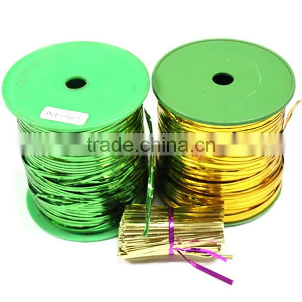 Shiny Metallic Twist Tie Pet Gift Wrapping Magic Tape photo-3