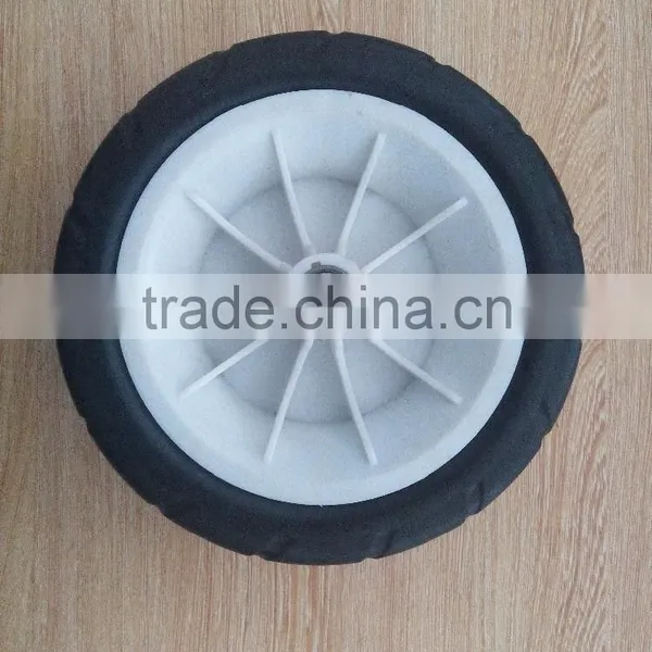 Wide Wheel Plastic Rim PU Wheel for Folding Wagon photo-5