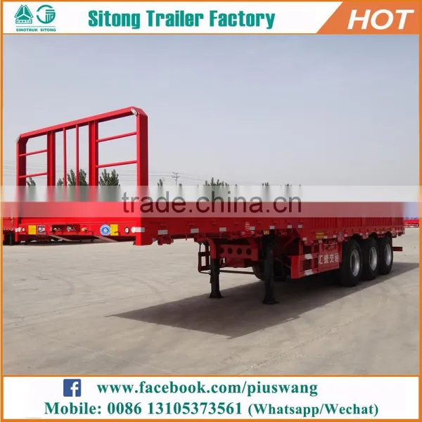 Sitong Cargo Trailer Supplies High Wall 50 Tons Side Panel Tri-alxe Side Wall Semi Trailer photo-2