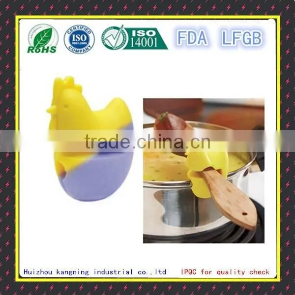 High Quality Heat Resistant Silicone Utensil Pot Pan Clip Holder photo-6