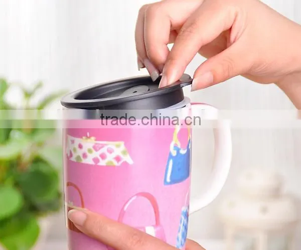 Custom Ceramic Couple Mug Cup With Lid photo-6