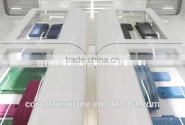 Illuminated Acrylic Solid Surface Disaply Shelving photo-5