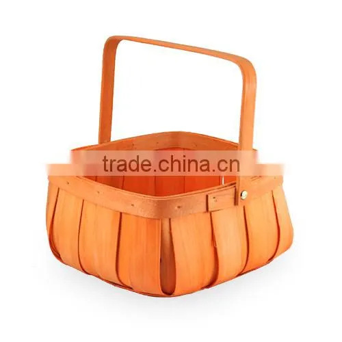 Linyi Manufacturer Supply Handmade Cheap Wooden Fruit Basket With Handle photo-5