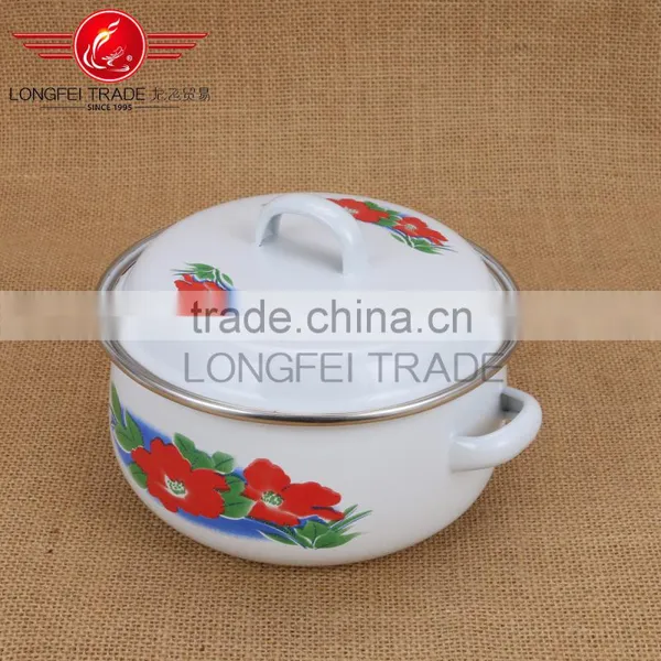 Chinese Style Hot Sale White Enamel Casserole Sets Wholesale photo-3
