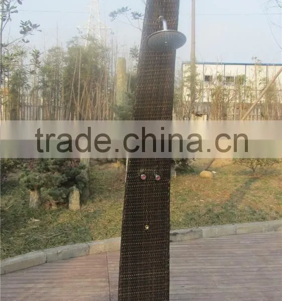 Modern Synthesis Wicker Garden Aluminum Outdoor Shower photo-3