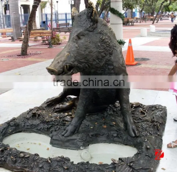 Bronze Life Size Outdoor Decorative Wild Pig Statue photo-2