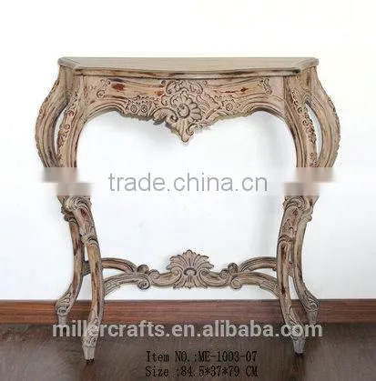 Antique Gold Living Room Console Table Rococo Furniture photo-4