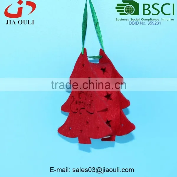 BSCI Audit Factory Indoor/Outdoor Non-woven Fabric LED Holiday Christmas Decoration, With LED Hanging Tree Decoration photo-3