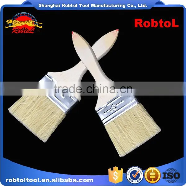 3" Wall Paint Brush Wood Handle Natural Synthetic Bristle Blend Filament photo-2