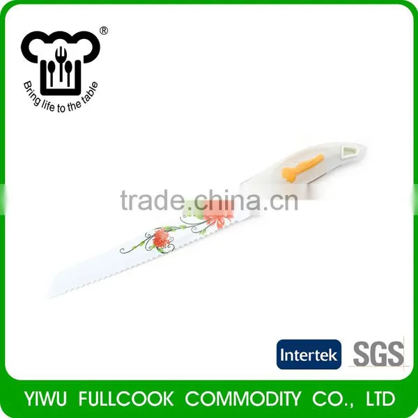 Modern Style Unique Plastic Handle Flower Pattern Vegetable Fruit Knife Set photo-2