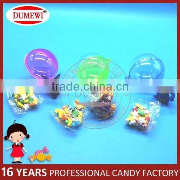 6CM Rainbow Ball Toy Plastic Balls With Small Toys and Candy photo-2