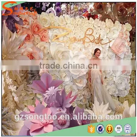 10SQM Fake Flower White Flower Artificial Flower Wall for Wedding Decoration photo-5