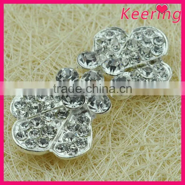 Fashionable Wholesale Crystal Color Flower Rhinestone Metal Button WBK-1502 photo-3