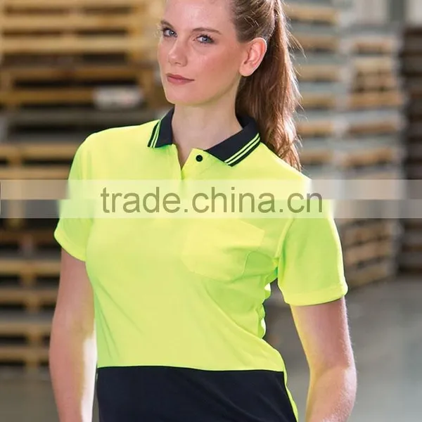 Polyester Quick Dry Fit Workwear T-shirt hi Vis S/S Sports Polo photo-4