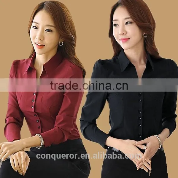 New Design Made to Measure Multiple Color Shirt for Business Women photo-6