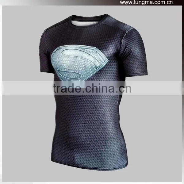 Superman Best Selling Men's Custom Compression Sports T Shirt photo-4