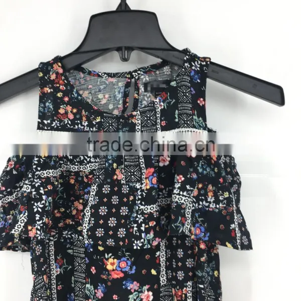 Girl Stock Flower Cold Shoulder Summer Dress photo-2