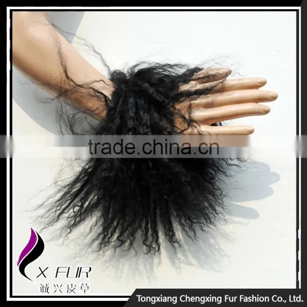 CX-A-47 Cute And Lovely Mongolian Lamb Fur Fur Cuff / Bracelet photo-3