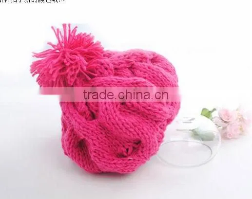 Fashion Computer Knitted Beret Hats in Red Majored Producer Factory photo-3