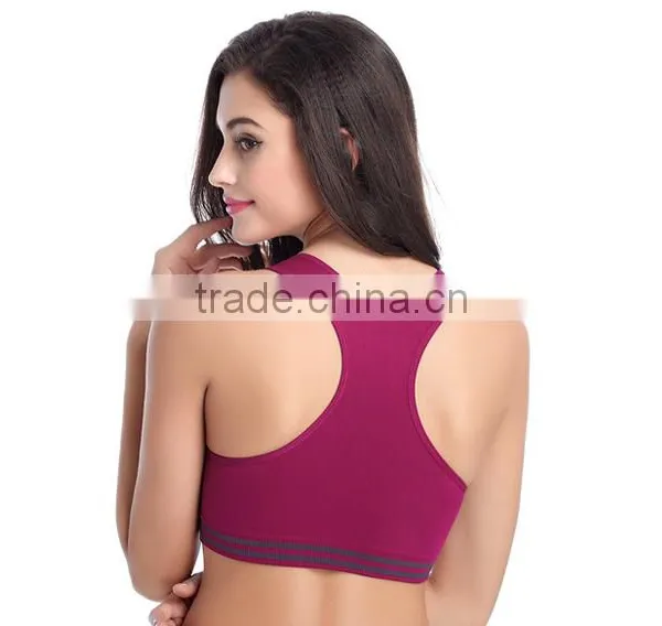2017 New Sexy Design Customized Your Own Brand Logo Elastic Band Crop Top 90%Nylon 10%Spandex Plain Sport Strapless Bra Bralette photo-2