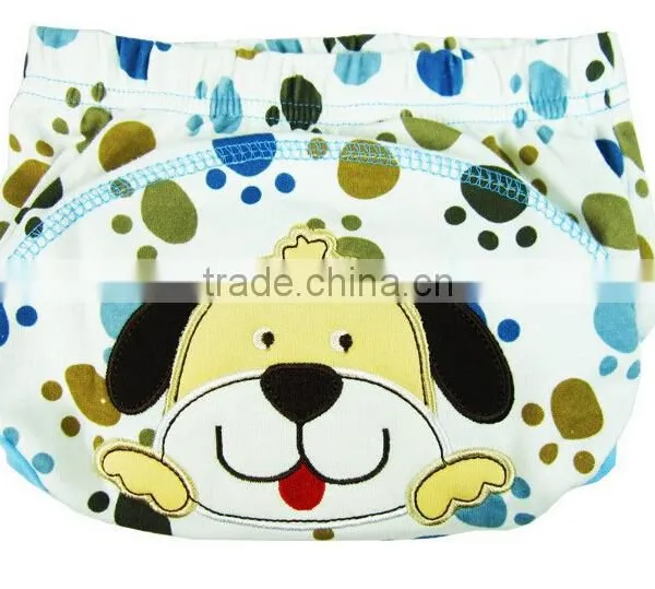 100% Cotton Embroidery Animal Patterns Baby Trainer Potty Training Pants photo-3