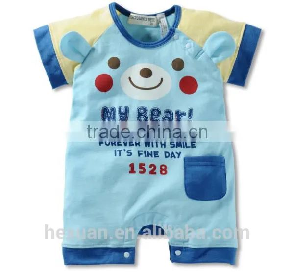 Short Sleeves Printed Cartoon Baby Clothes Set Summer Romper Newborn Baby Clothing photo-4