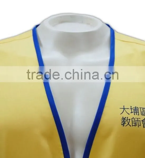 China Manufactory High Quality Front Open Yellow Stand Collar Work Vest photo-5