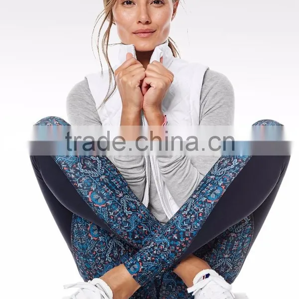 Custom Wide Waist Yoga Pants Tights With Leg Pockets Woman Leggings photo-3
