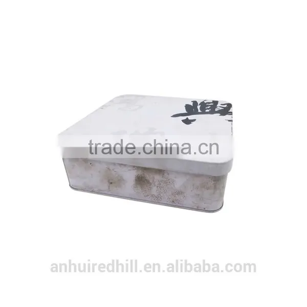 Recyclable Cheap White Metal Square Tin Box for Candy,cookie photo-2
