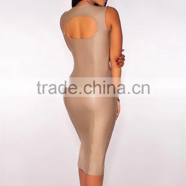 Hot Sale OEM Services Woman Summer Dresses Backless Sexy Bodycon Hollow Out Dress for Wholesale photo-3