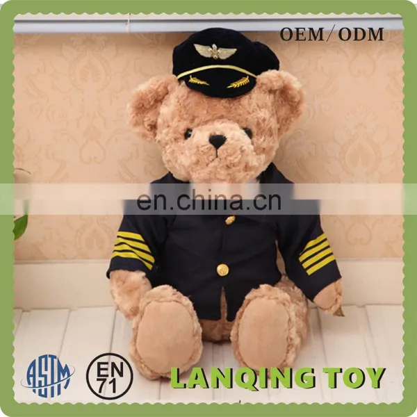Wholesale Teddy Bear Stuffed Plush Toy With T-Shirt and Hat