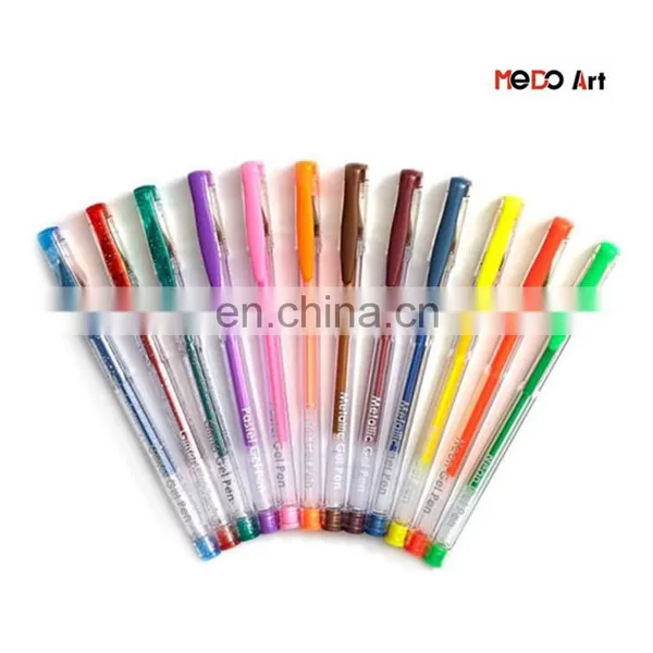 Best Colored Bulk Metallic Glitter Neon Gel Pens Set Gel Ink Pen Set photo-5