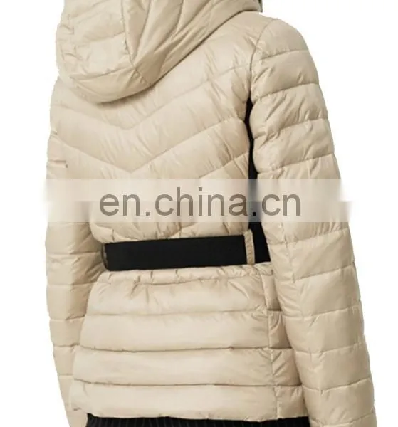 Chinese Manufacturer 100% Polyester Shell Slim Quilted Down Jacket photo-3
