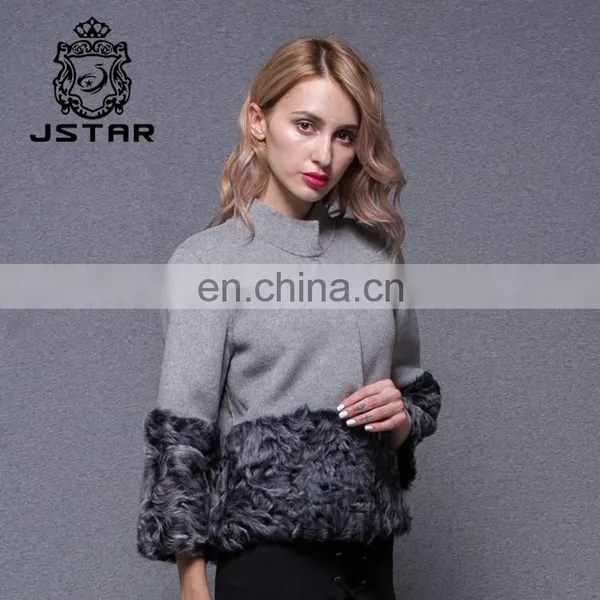 Hot Sale Factory Directly Women Grey Cashmere Coats photo-4