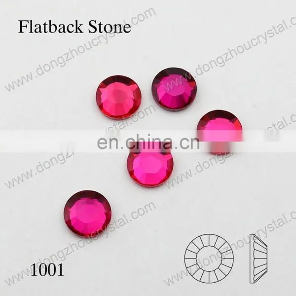 Round flat back crystals for nails