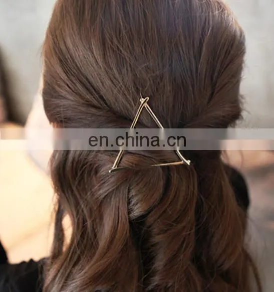 Newest Alloy Hairpins Lip/Triangle/Circle/Moon Hair Pin Jewelry Hairgrips M Etal Hair Clip For Women Hairpin Hair Clip photo-2