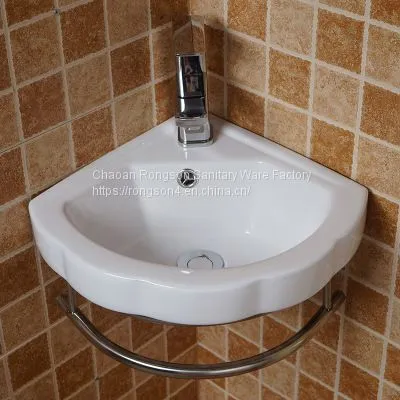 China Supplier Bathroom Sanitary Ware Wall Hung Ceramic White Wash Hand Sink Basin With Good Quality Cheap Price photo-2