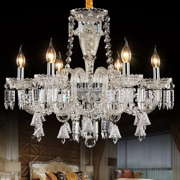 Modern Chandelier for Living Room Bedroom Lamparas de Techo K9 Crystal Light Suspension Led Large Crystal Chandelier