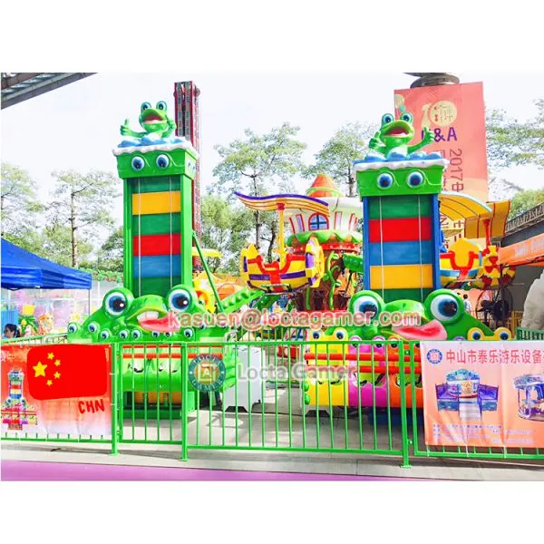 Zhongshan Amusement Park Equipment Fall Tower Rides 5 Seat Frog Jump Mini Drop Ride Jumping Machine, Crazy for Kids photo-3
