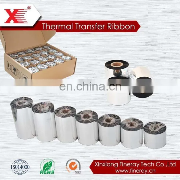 Fineray Wax/Resin Barcode Ribbon With Zebra Printer Dia110mm*74m photo-5