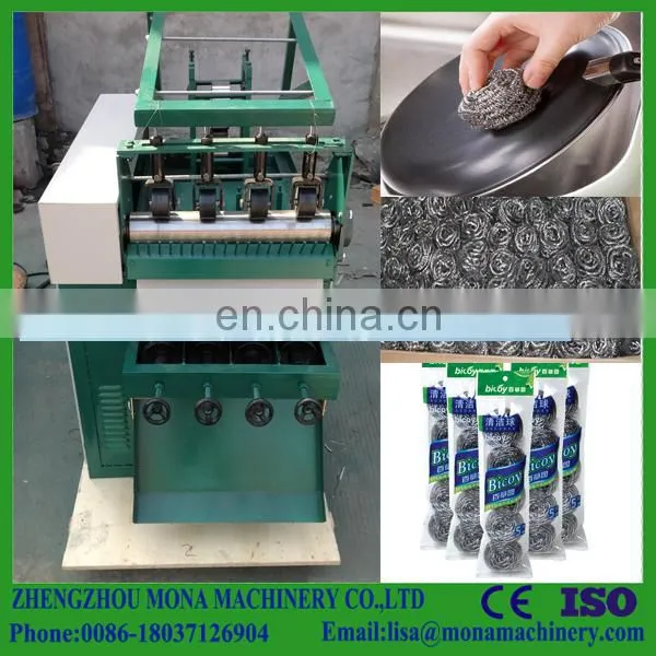 Sponge Dish Cleaning Ball Stainless Steel Wire Washing Scourer for Making Machine photo-6