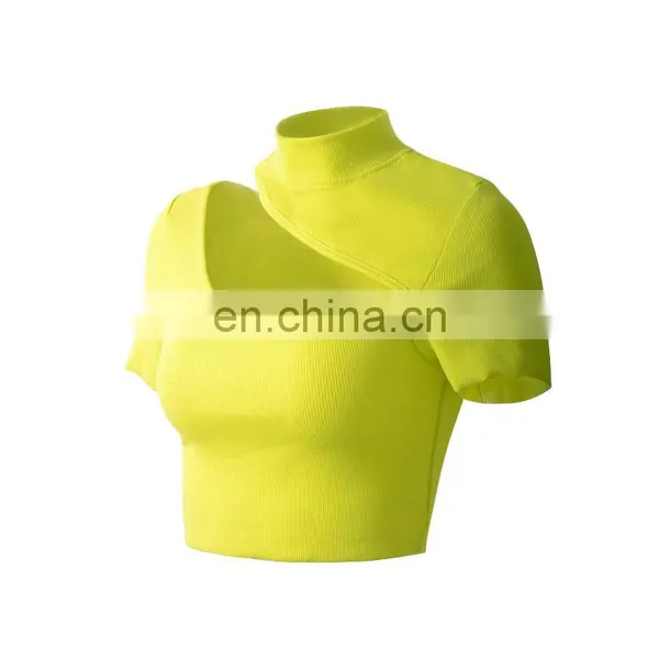 Hot Selling Women Sexy Cut Out t Shirt Crop Top photo-2
