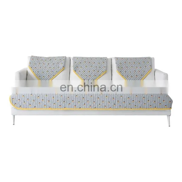 China Supplier Quilted 100%cotton Stretch Sofa Cover Protective Anti-slip Sofa Seat Cushion Cover photo-4