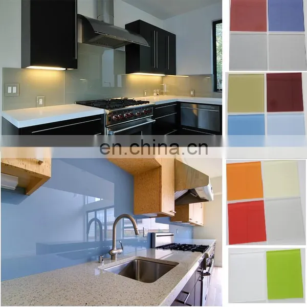 Back Painted Tempered Glass Splash Backs for Kitchen photo-5