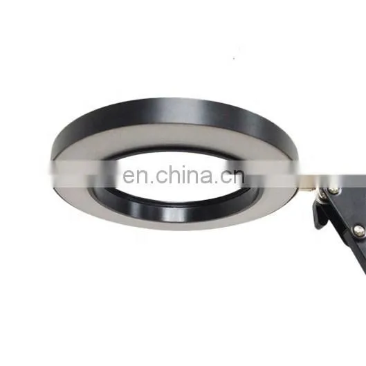 Tonghua New Round Lamp Holder LED Foldable Eye-propection Iron Reading Desk Fixed USB Port Table Light photo-3