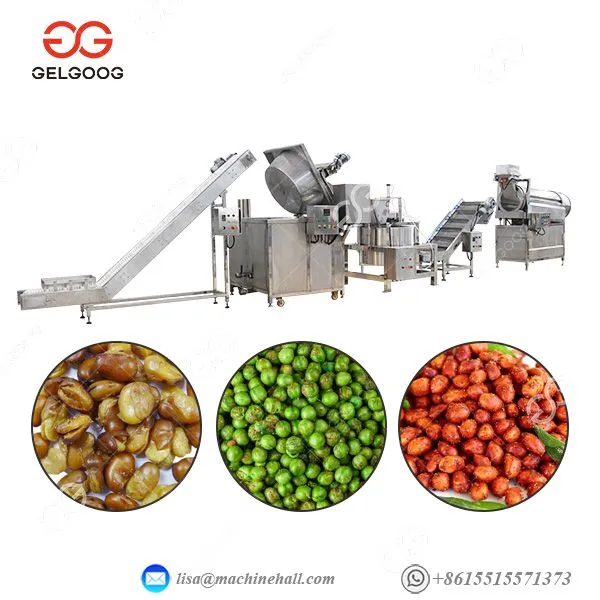 High Efficiency Soya Bean Fryer Green Pea Frying Machine Pumpkin Seed Fryer