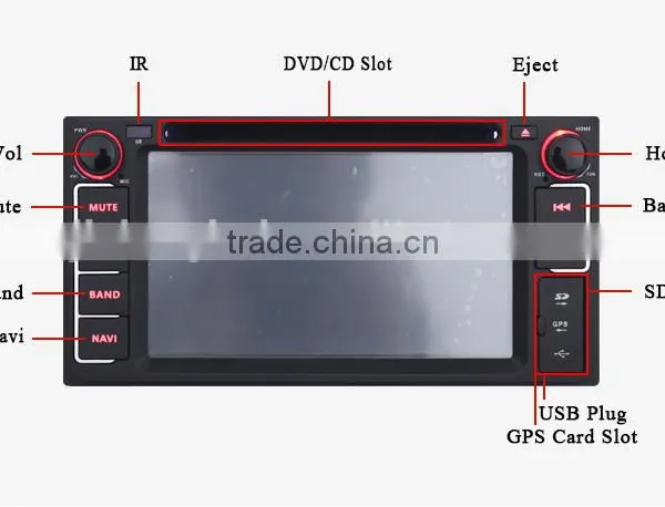 Touch Screen Double Din Car DVD for TOYOTA Car GPS Navi WIFI 3G Digital TV SWC Bluetooth RDS 1080P AUX IN AM/FM MP3/4 Phonebook photo-3